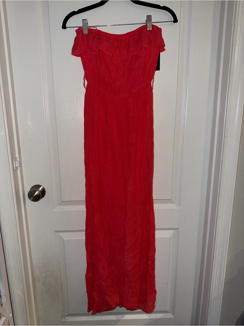 Trixxi pink strapless maxi dress, NWT